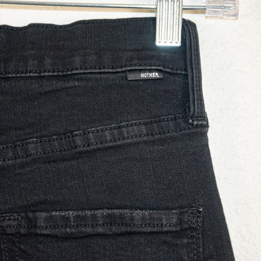 Mother Denim High Waisted Rider Ankle Jeans Black Not Guilty Sz 25 - Picture 7 of 12